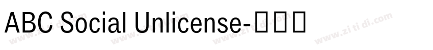 ABC Social Unlicense字体转换 ABC Social Unlicense字体转换